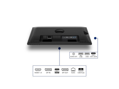 Philips : 24IN IPS FHD 300CD/HDMI/ DP/4USB/USB-C/USB-C DOCK/HP/HAS
