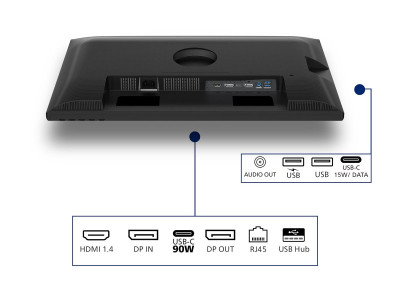 Philips : 24IN IPS FHD 300CD/HDMI/ DP/4USB/USB-C/USB-C DOCK/HP/HAS