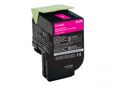 Lexmark 802M TONER Programme Retour MAGENTA 1000 pages LRP