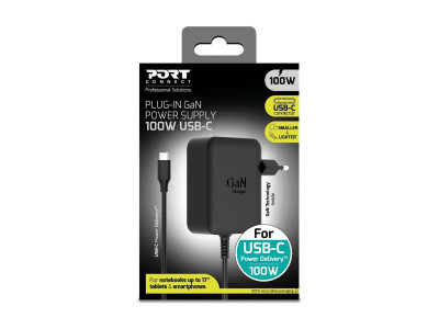 Port Design : POWER SUPPLY GAN 100W - TYPE C - PLUG - EU