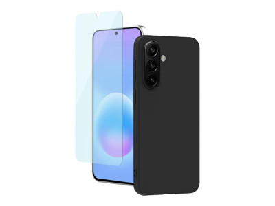 Samsung : BLACK CASE + TEMPERED GLASS PAC K GALAXY A57 5G
