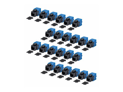 Startech : CAT6 UTP KEYSTONE JACK 24-PACK180-DEGREE TOOLLESS BLACK
