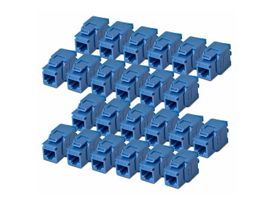 Startech : CAT6 UTP KEYSTONE JACK 24-PACK180-DEGREE TOOLLESS BLUE