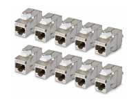 Startech : CAT6A STP KEYSTONE JACK 10-PACK180-DEGREE/TOOLLESS/SHIEL