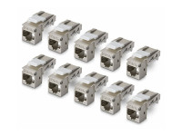Startech : CAT6A STP KEYSTONE JACK 10-PACK90-DEGREE/TOOLLESS/SHIELD