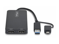 Startech : USB TO DUAL HDMI ADAPTER - USB-A OR C 1X 4K 30HZ 1X 1080P
