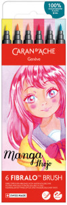 CARAN D'ACHE Feutre FIBRALO Brush MANGA, set de 6