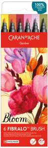 CARAN D'ACHE Feutre FIBRALO Brush BLOOM, set de 6