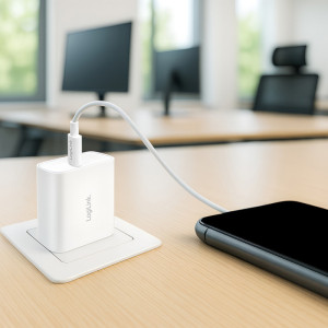 LogiLink Chargeur USB, 1x USB-C (PD+QC3.0), 65 watts