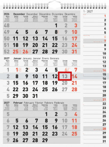rido idé Calendrier mural 3 mois 