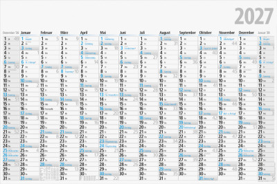 rido idé Plakatkalender, 1.020 x 680 mm, gefalzt, 2027