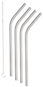 metaltex Paille, inox, longueur: 215 mm, coudé