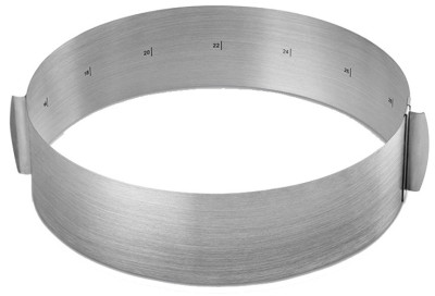 metaltex Anneau à gâteau, inox, réglable
