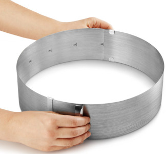 metaltex Anneau à gâteau, inox, réglable