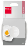 metaltex Coquetier, carré, plastique, set de 3