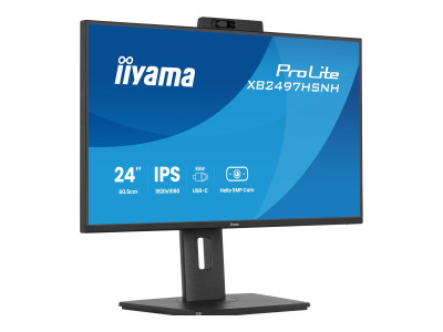 Iiyama : 24IN IPS FHD 350CD/HDMI/DP USB/USB-C/USB-C DOCK/HP avec CAM/HAS