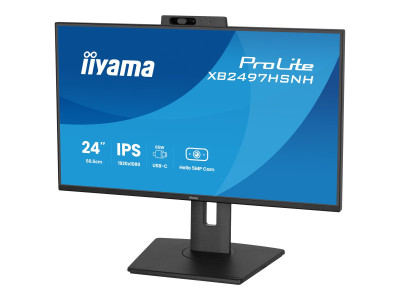 Iiyama : 24IN IPS FHD 350CD/HDMI/DP USB/USB-C/USB-C DOCK/HP avec CAM/HAS