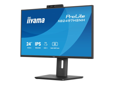 Iiyama : 24IN IPS FHD 350CD/HDMI/DP USB/USB-C/USB-C DOCK/HP avec CAM/HAS