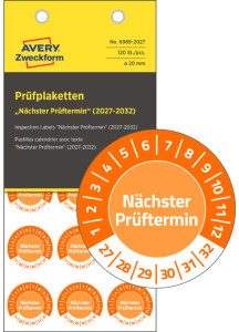 AVERY Zweckform Prüfplaketten 