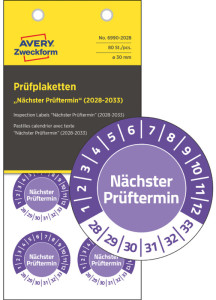 AVERY Zweckform Prüfplaketten 