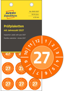 AVERY Zweckform Prüfplaketten, 2028, Vinyl, violett, 20 mm