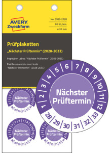 AVERY Zweckform Prüfplaketten 