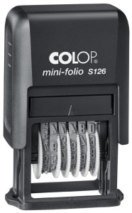 COLOP Tampon numéroteur mini-folio S126, 6 chiffres, noir