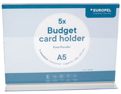 EUROPEL Porte-visuel Budget, A5 paysage, droit