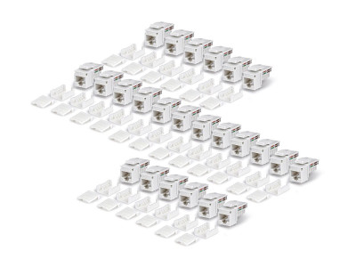 Startech : JACK KEYSTONE CAT6 LOT de 24 PRISES RJ45 110 PUNCH DOWN