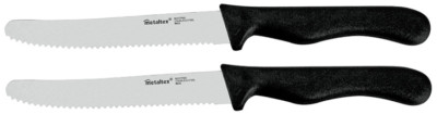metaltex Couteau pour casse-croûte Basic, set de 4, noir