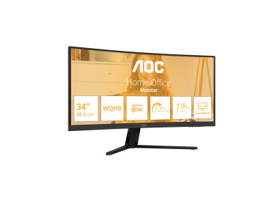 AOC : 34IN CV VA QHD 300CD/ HDMI/DP