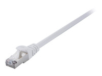 V7 : CABLE RJ45 CAT7 SFTP BLANC 0.5M 100 CUIVRE