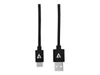 V7 : USB 2.0 A TO USB-C cable 1M BLK 480MBPS 3A PWR et data cable
