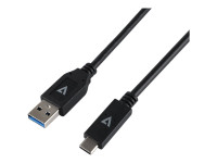V7 : USB A MALE TO USB-C MALE cable 10GBPS 3A 1M/3.3FT BLACK V7 : USB A MALE TO USB-C MALE cable 10GBPS 3A 1M/3.3FT BLACK