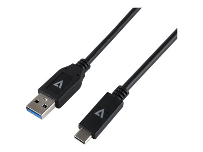V7 : USB A MALE TO USB-C MALE cable 10GBPS 3A 1M/3.3FT BLACK