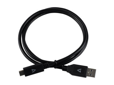 V7 : USB A MALE TO USB-C MALE cable 10GBPS 3A 1M/3.3FT BLACK