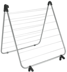 metaltex Séchoir à linge pour baignoire Nevis, argent/noir