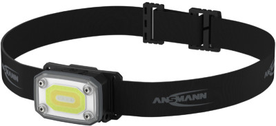 ANSMANN Lampe frontale LED 2 en 1 HD350R, 320 lumens, noir