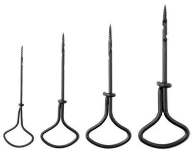folia Set de vrilles pour châtaignes, inox, 4 pièces, noir