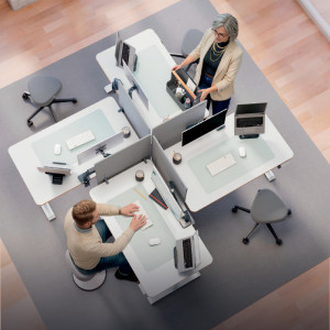 LEITZ Cloison acoustique, (L)600 x (P)12 x (H)700 mm, gris