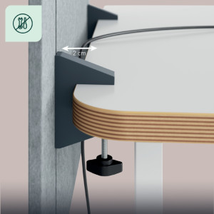 LEITZ Cloison acoustique, (L)600 x (P)12 x (H)700 mm, gris