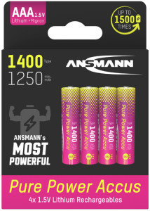 ANSMANN Li-Ion Akku Pure Power, Micro AAA, 4er Blister