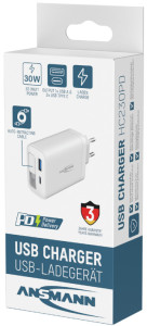 ANSMANN USB-Steckdosenadpater HOME CHARGER 230PD mit Kabel