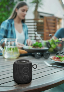 ANSMANN Mini haut-parleur bluetooth BTS, V5.4, noir