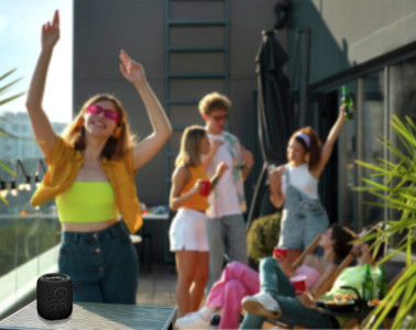ANSMANN Mini haut-parleur bluetooth BTS, V5.4, noir