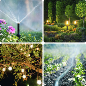 ANSMANN Gartensteckdose mit Erdspieß & Zeitschaltuhr AES8