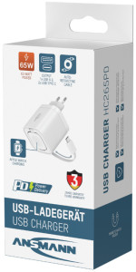 ANSMANN USB-Steckdosenadapter HOME CHARGER HC265PD mit Kabel