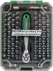 BRÜDER MANNESMANN Ratschen-Bitsatz-Box, 81-teilig
