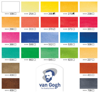 ROYAL TALENS Van Gogh Aquarell-Farbkasten, 24 Farben