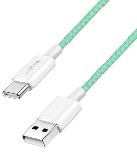 LogiLink USB 2.0 Kabel, USB-A - USB-C Stecker, 0,15 m, weiß